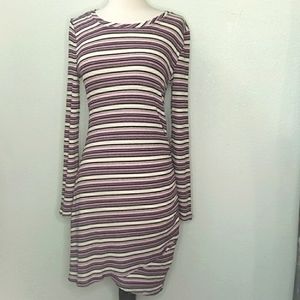 NWT Love Fire Striped Long Sleeve Dress Medium